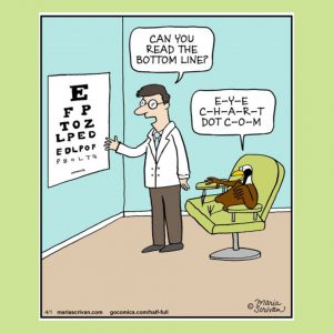Eye chart test measures vision